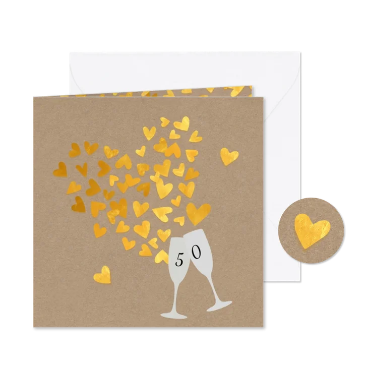 Jubileum 50 gouden hartjes