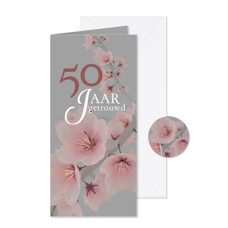 Jubileum 50 jaar getrouwd bloem