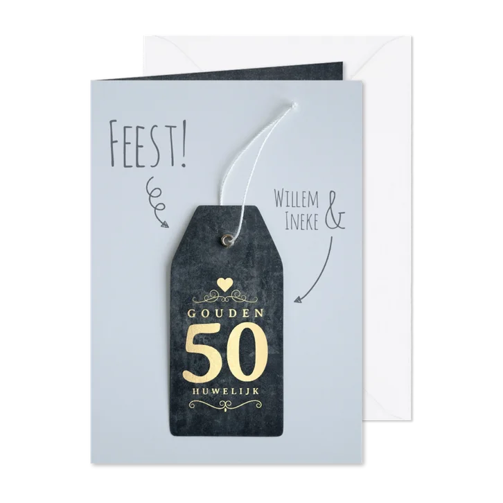 Jubileum 50 jaar huwelijk label