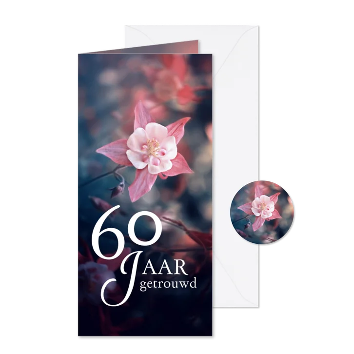 Jubileum 60 jaar getrouwd bloem