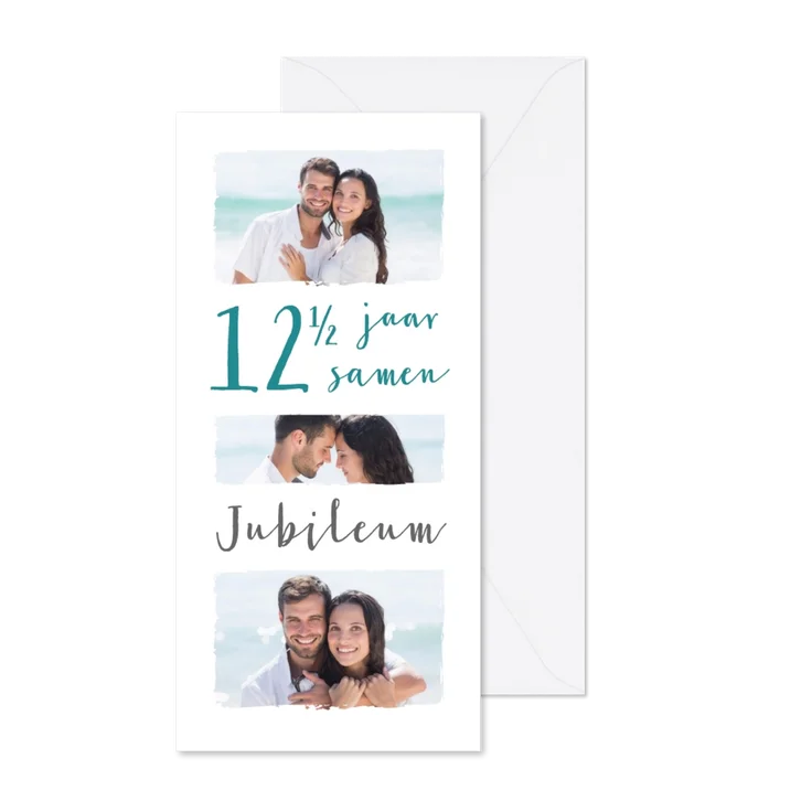 Jubileum collage 12 1/2 jaar 3 foto's