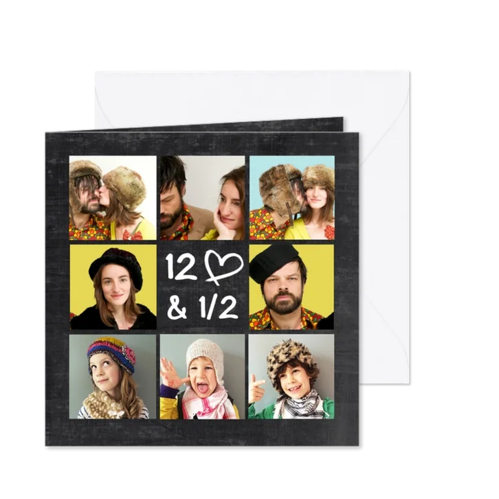 Jubileum collage kaart foto's