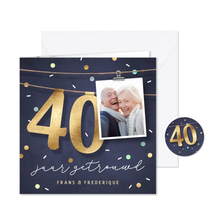 Jubileum uitnodiging 40 jaar vrolijk koort cijfers