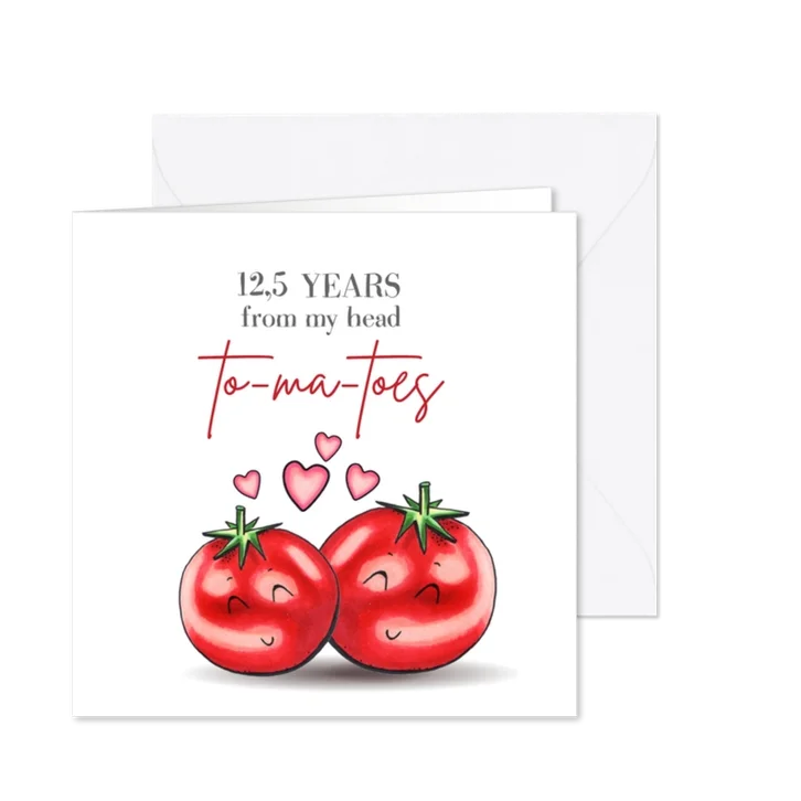 Jubileumkaart 12,5 jaar from my head to my toes