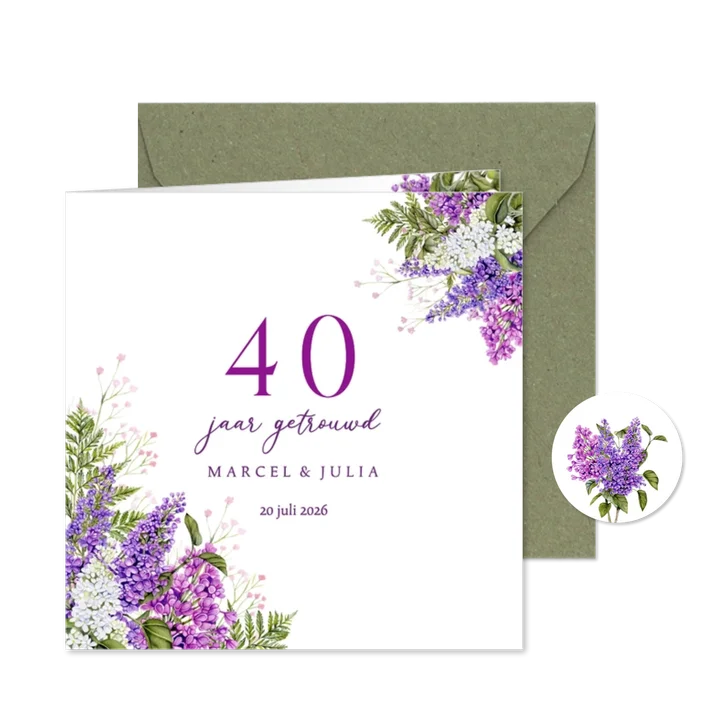 Jubileumkaart botanische seringen