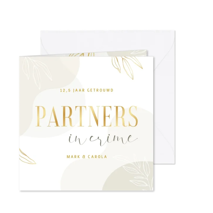 Jubileumkaart partners in crime