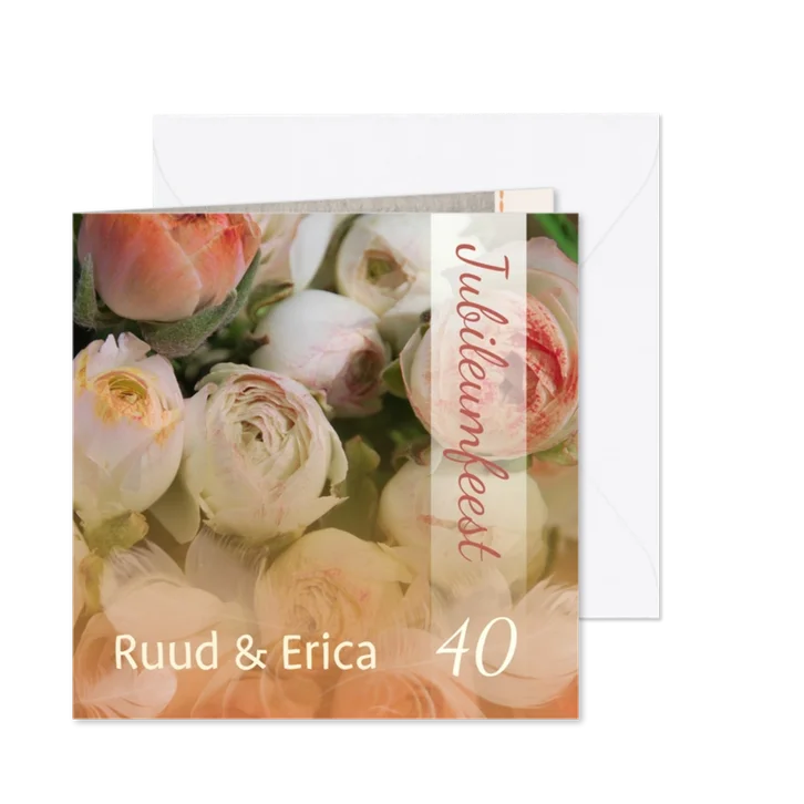 Jubileumkaart ranonkel kleur 