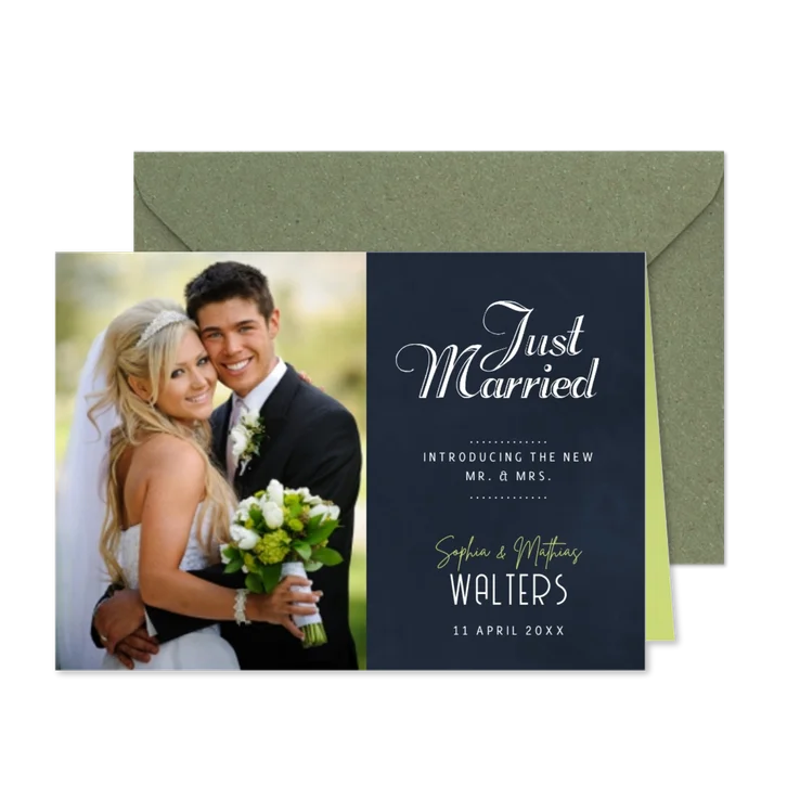 Just Married Schoolbord