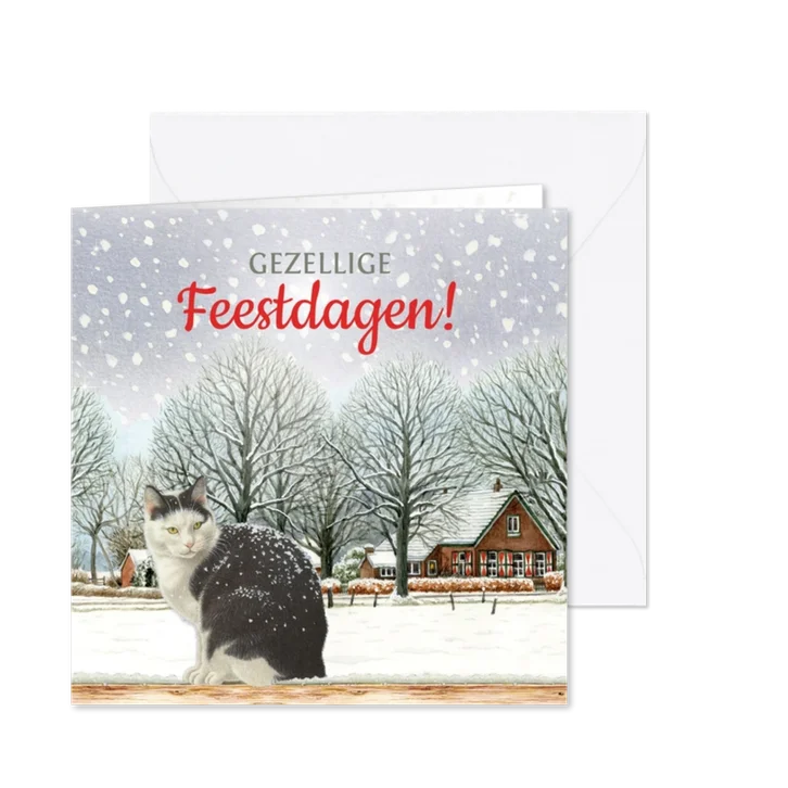 Kaart met een winters tafereel