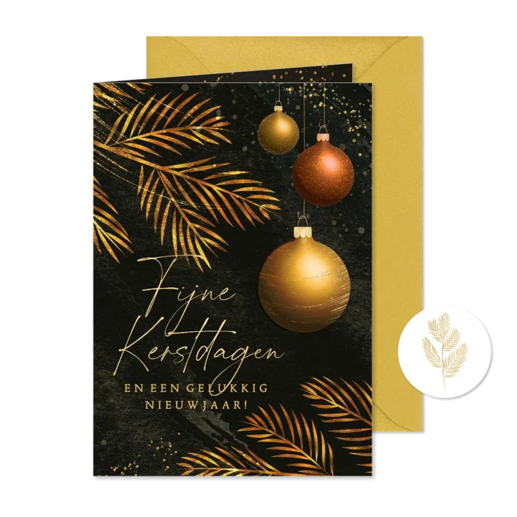 Kerst artistiek sprankelend warm goud koper kerstballen