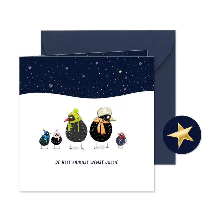 Kerst - Vogel familie