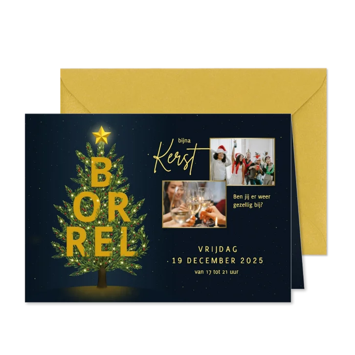 Kerstborrel boom goudlook