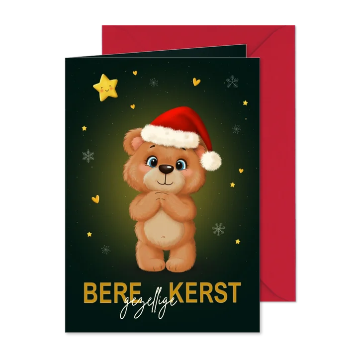 Kerstkaart Beregezellige dagen