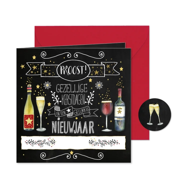 Kerstkaart  chalkbord handlettering