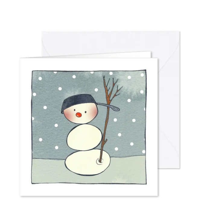 Kerstkaart CliniClowns snowman