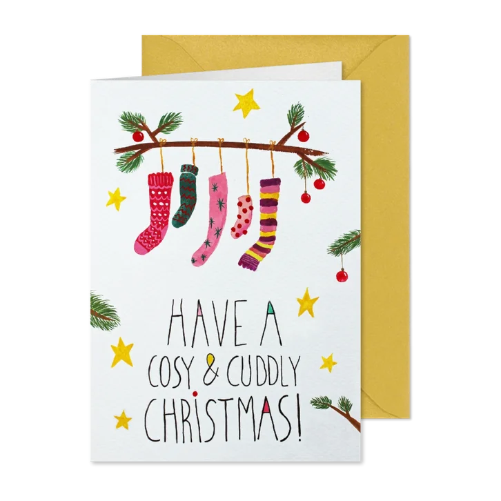 Kerstkaart CliniClowns sokken