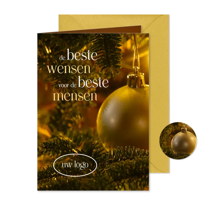 Kerstkaart de beste wensen voor de beste mensen
