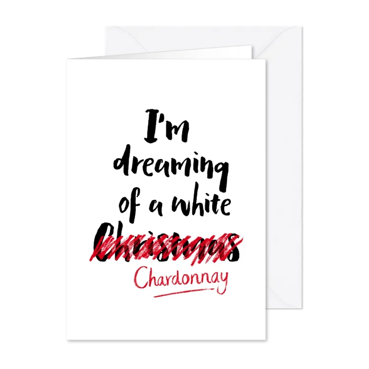 Kerstkaart Dreaming of a white..