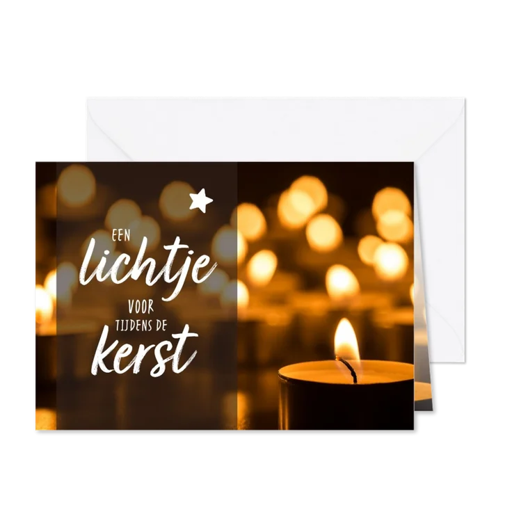 Kerstkaart - een lichtje tijdens de kerst