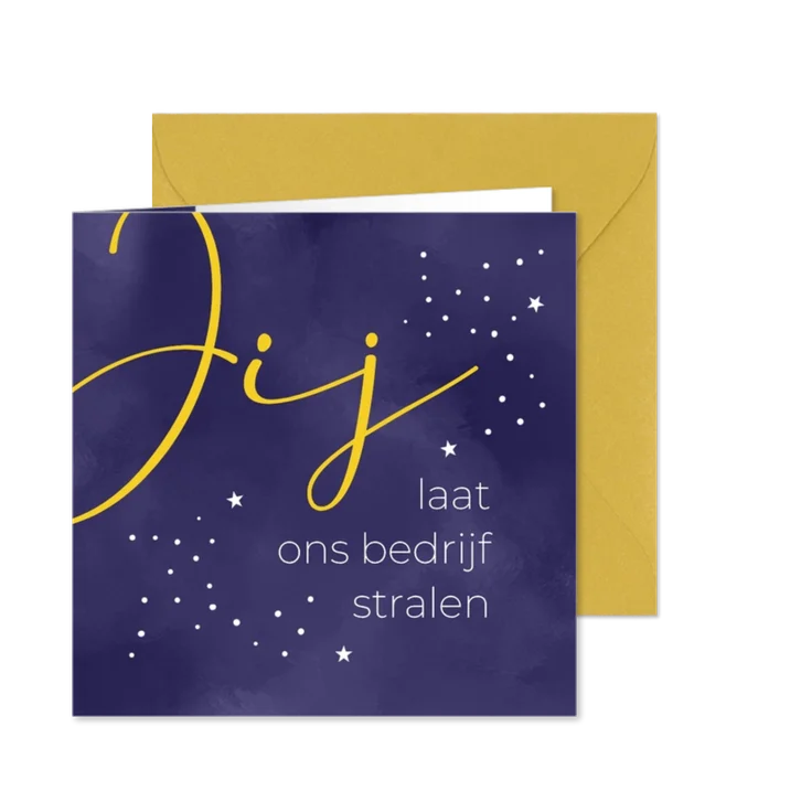 Kerstkaart JIJ laat ons bedrijf stralen