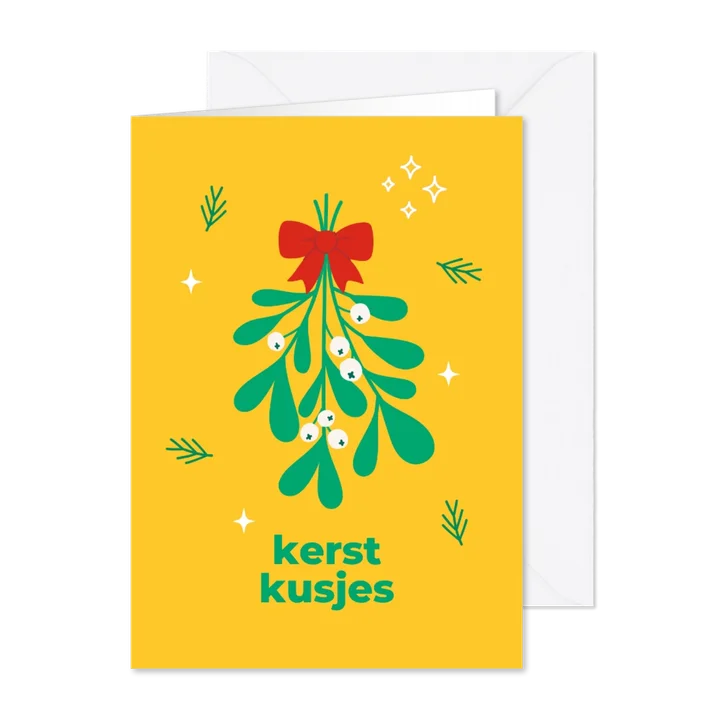 Kerstkaart 'kerst kusjes' Ronald McDonald Kinderfonds