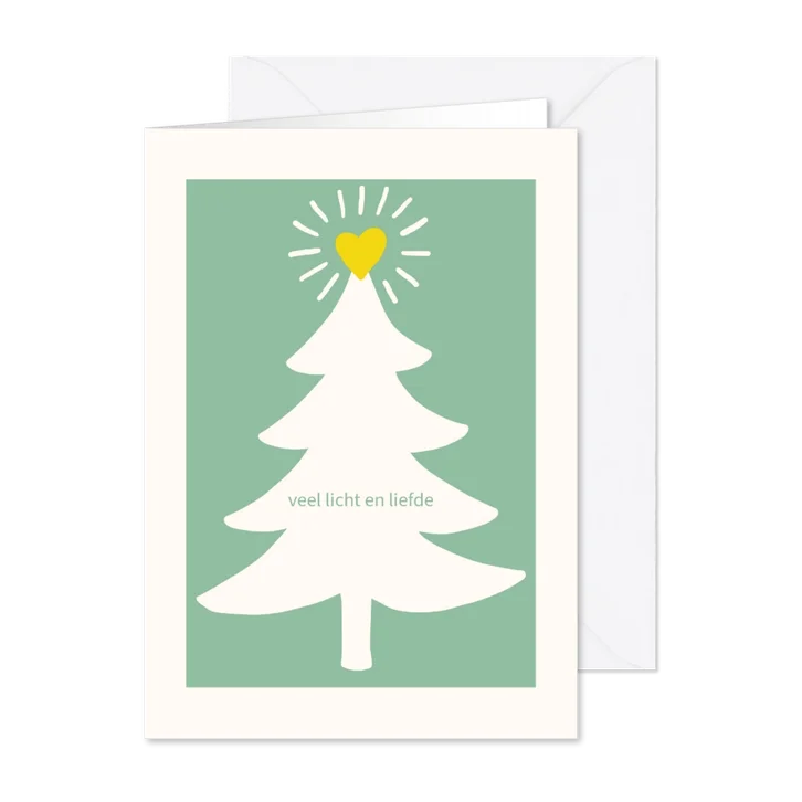 Kerstkaart Licht en liefde met kerst
