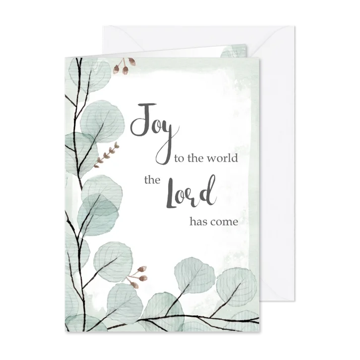 Kerstkaart mint eucalyptus Opwekking 525