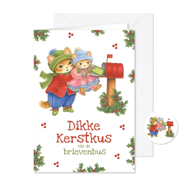 Kerstkaart Molly stuurt een brief