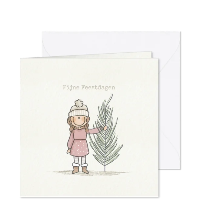Kerstkaart mooie kerstboom