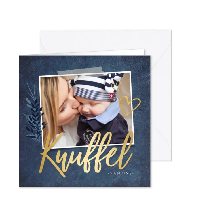 Kerstkaart om iemand een dikke knuffel te sturen - met foto