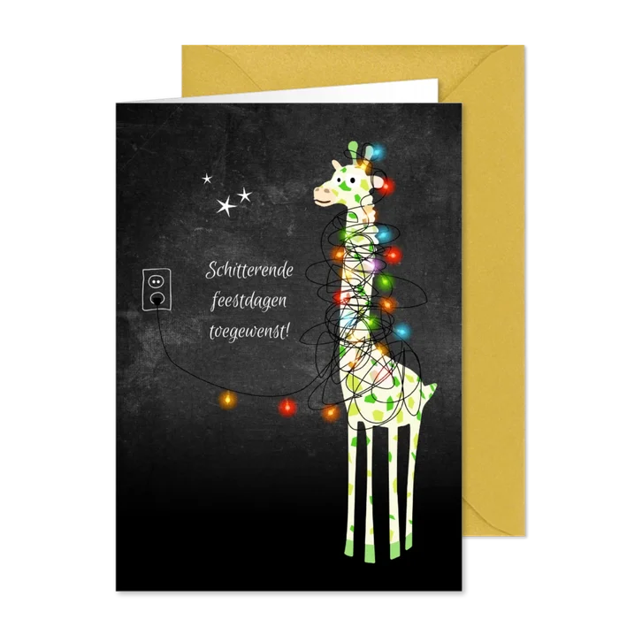 Kerstkaart schitterende feestdagen met Freek GHZ