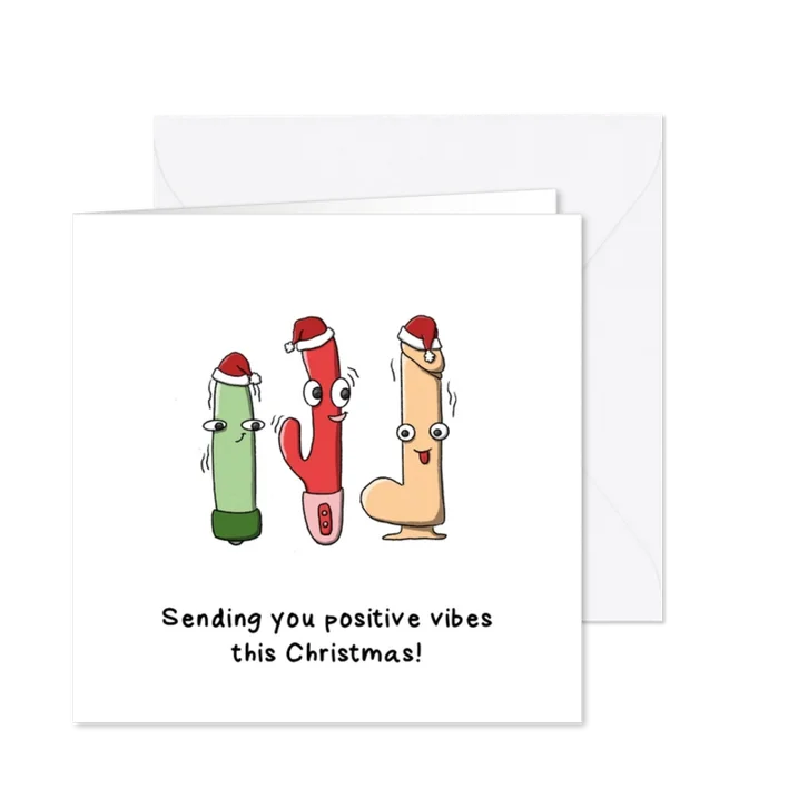 Kerstkaart sending you good vibes this christmas kaart