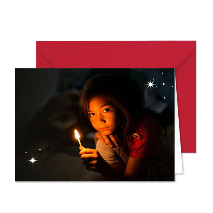 Kerstkaart SOS Kinderdorpen met vaste foto