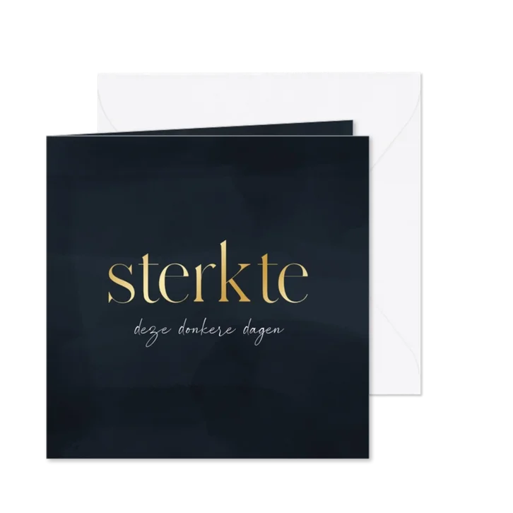 Kerstkaart sterkte deze donkere dagen donkerblauw