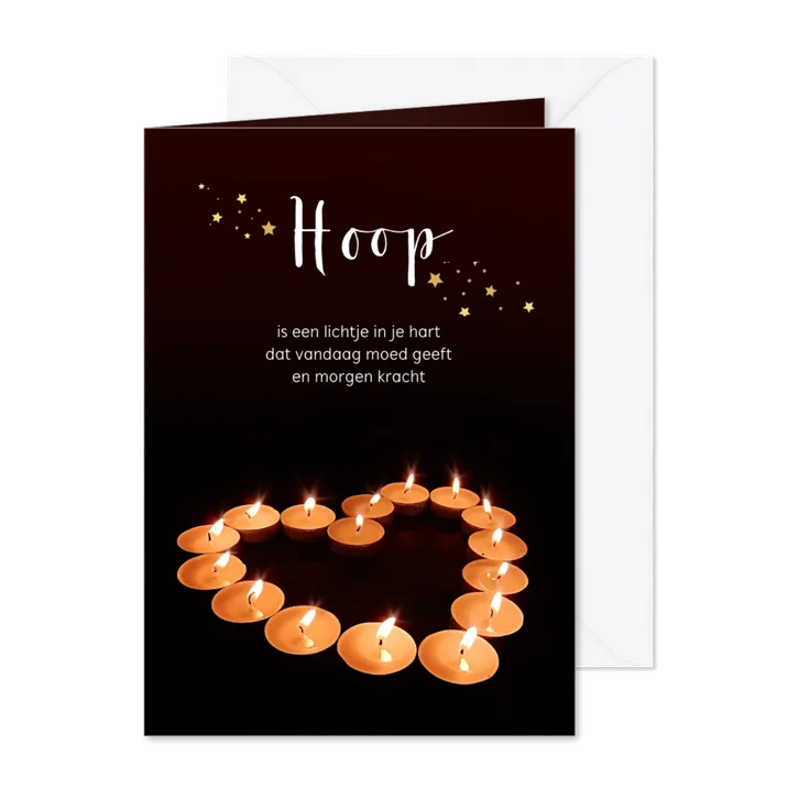 Kerstkaart sterkte hartverwarmend