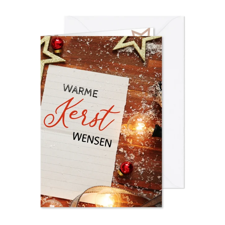 Kerstkaart warme kerstwensen GHZ
