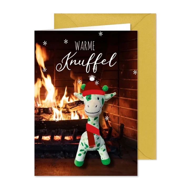 Kerstkaart warme knuffel GHZ