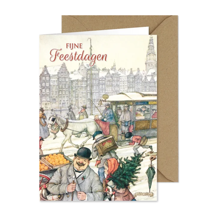 Kerstkaart winter in Amsterdam