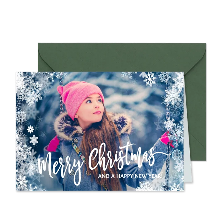 Kerstkaart winter sneeuw foto