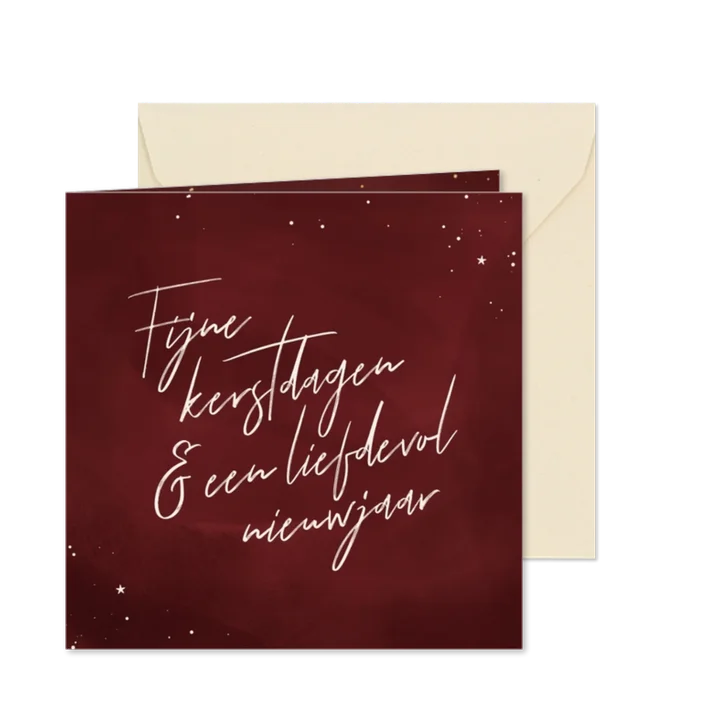 Kerstkaartje rood liefdevol nieuwjaar cliniclowns