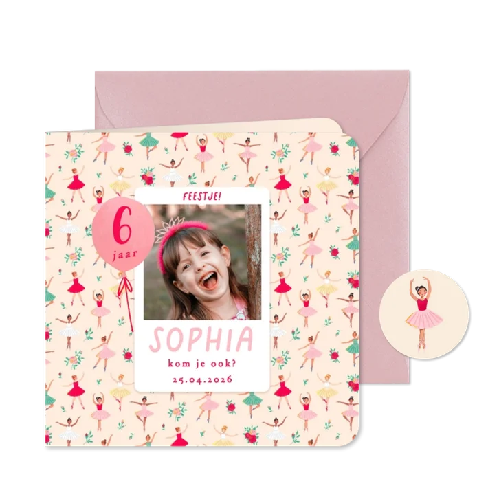 Kinderfeestje ballet ballerina en bloemen