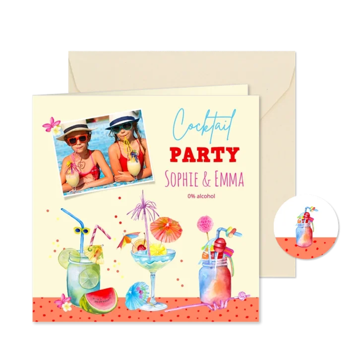 Kinderfeestje cocktail party met foto