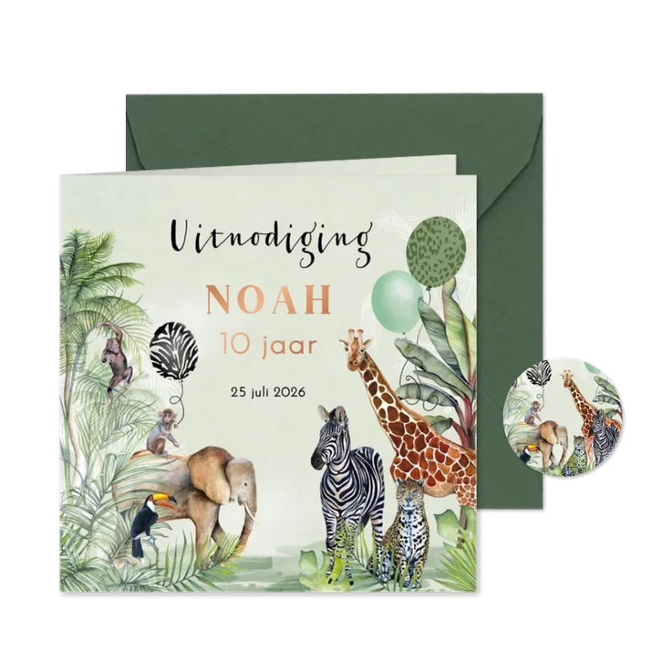 Kinderfeestje dieren in de jungle ballonnen