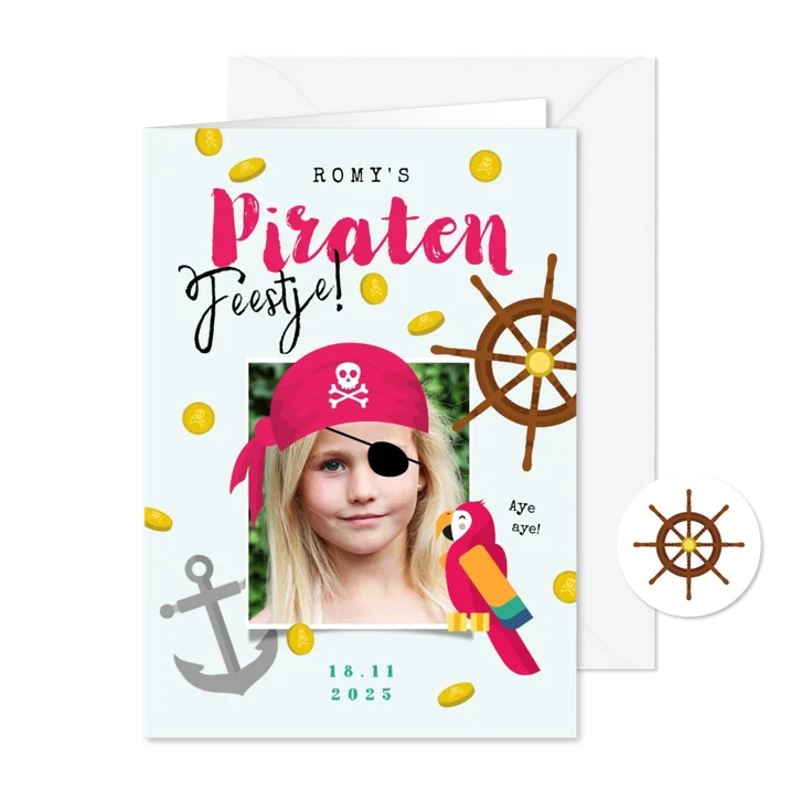 Kinderfeestje meisje stoer piratenfeest piraat schatzoeken