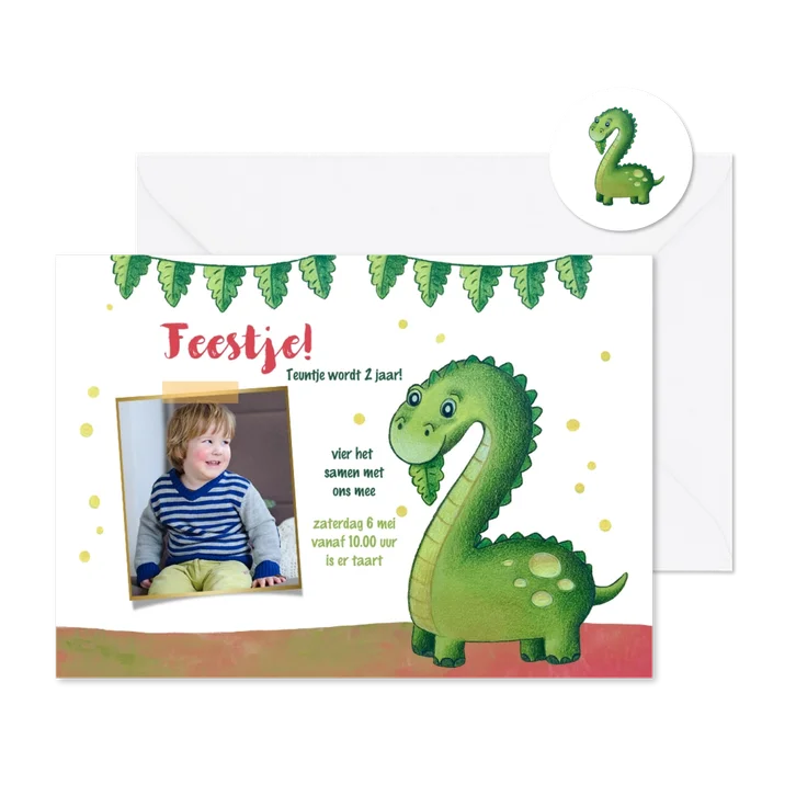 Kinderfeestje met 2 jarige dino