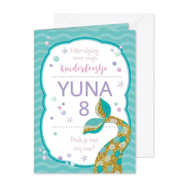 Kinderfeestje met zeemeermin onder water