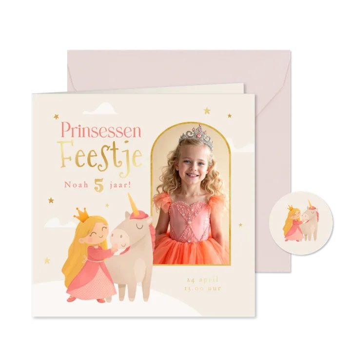 Kinderfeestje prinsessen ridders kasteel eenhoorn verkleed