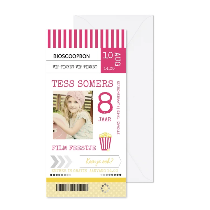 Kinderfeestje ticket film meisje
