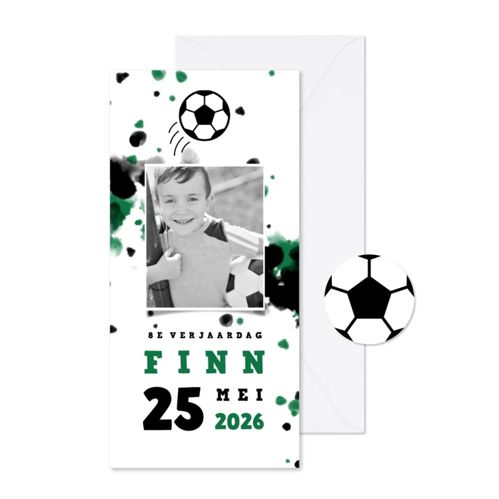 Kinderfeestje voetbal met foto en spetters