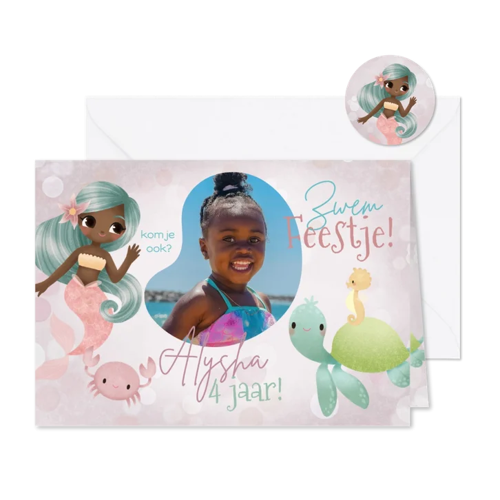 Kinderfeestje zeemeermin & zeedieren zwemfeestje